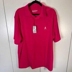 NWT!! Royal Awesome‎ Golf Polo Shirt Mens XLarge Pink Short Sleeve